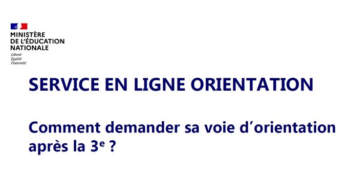 Document PDF à consulter pour l'Orientation Post-3EME